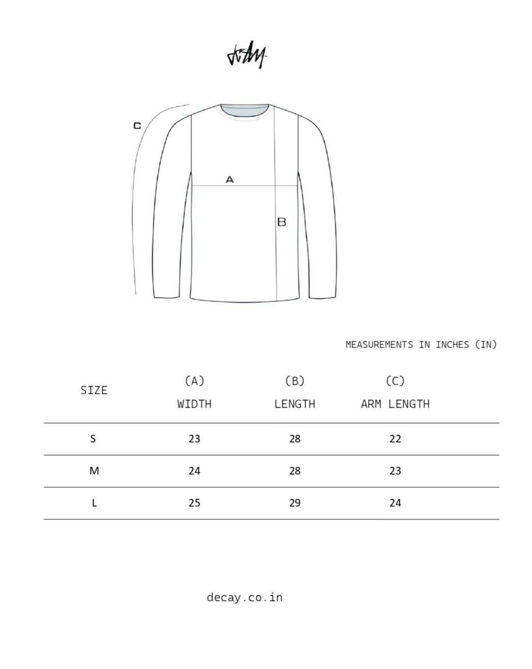 TRIAD  1 size chart