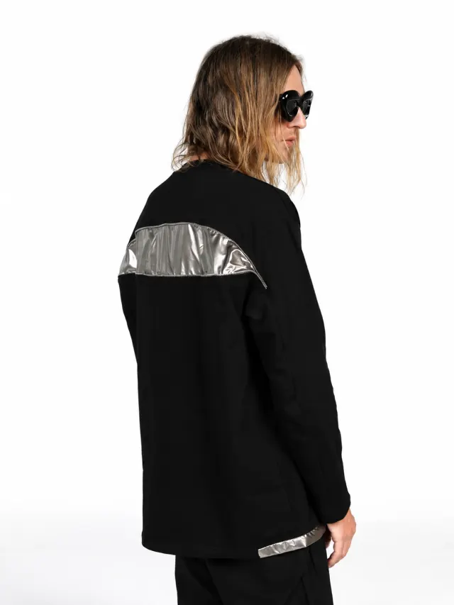 BACKSIDE ZIP TEE BLACK CLR by DECAY