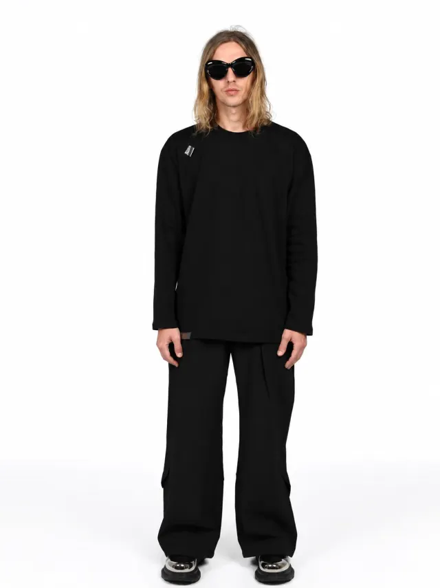 BACKSIDE ZIP TEE BLACK CLR - image 7