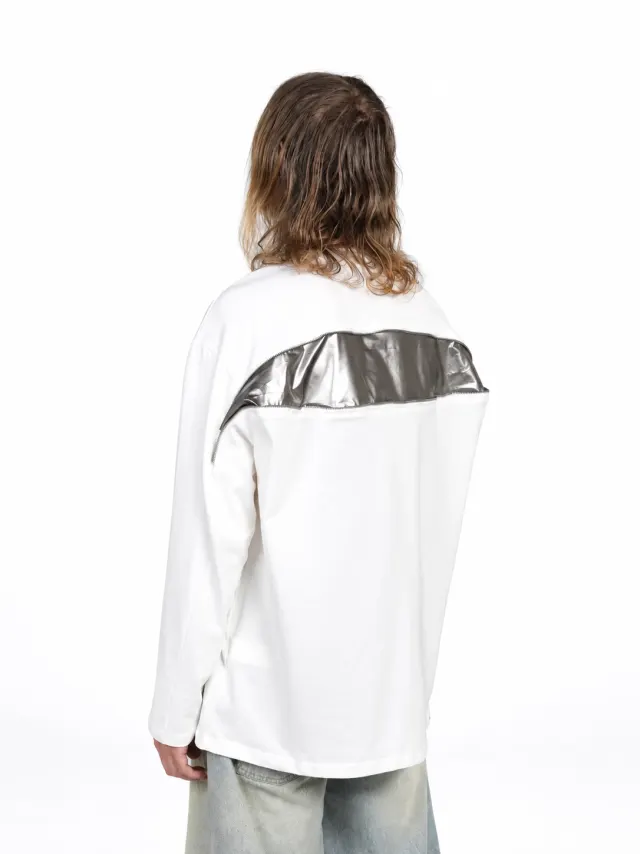 BACKSIDE ZIP TEE WHITE CLR - image 3