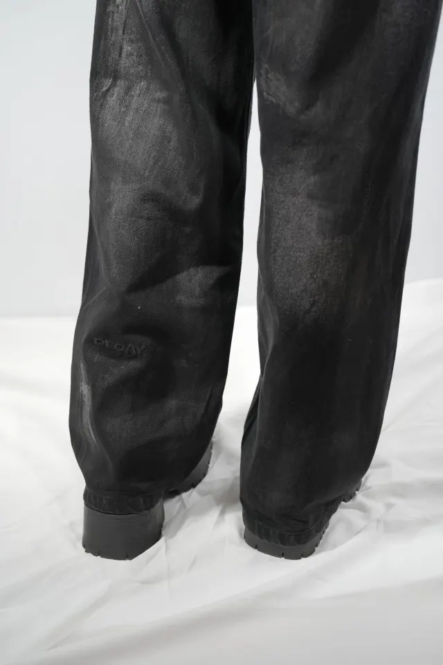WASHED BLACK WIDE LEG DENIM - image 6