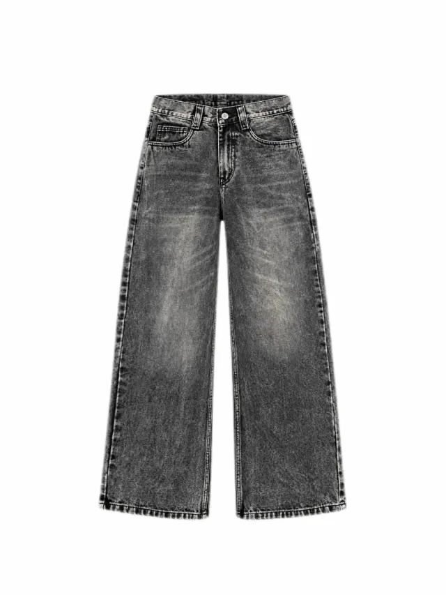 BLACK ACID WASH DENIM by DECAY