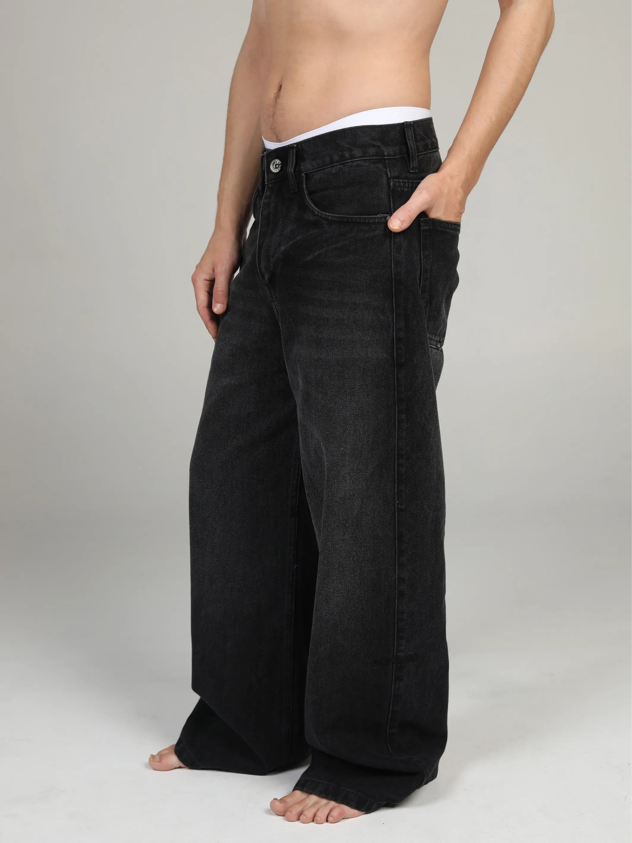 MILD WASH BLACK DENIM
