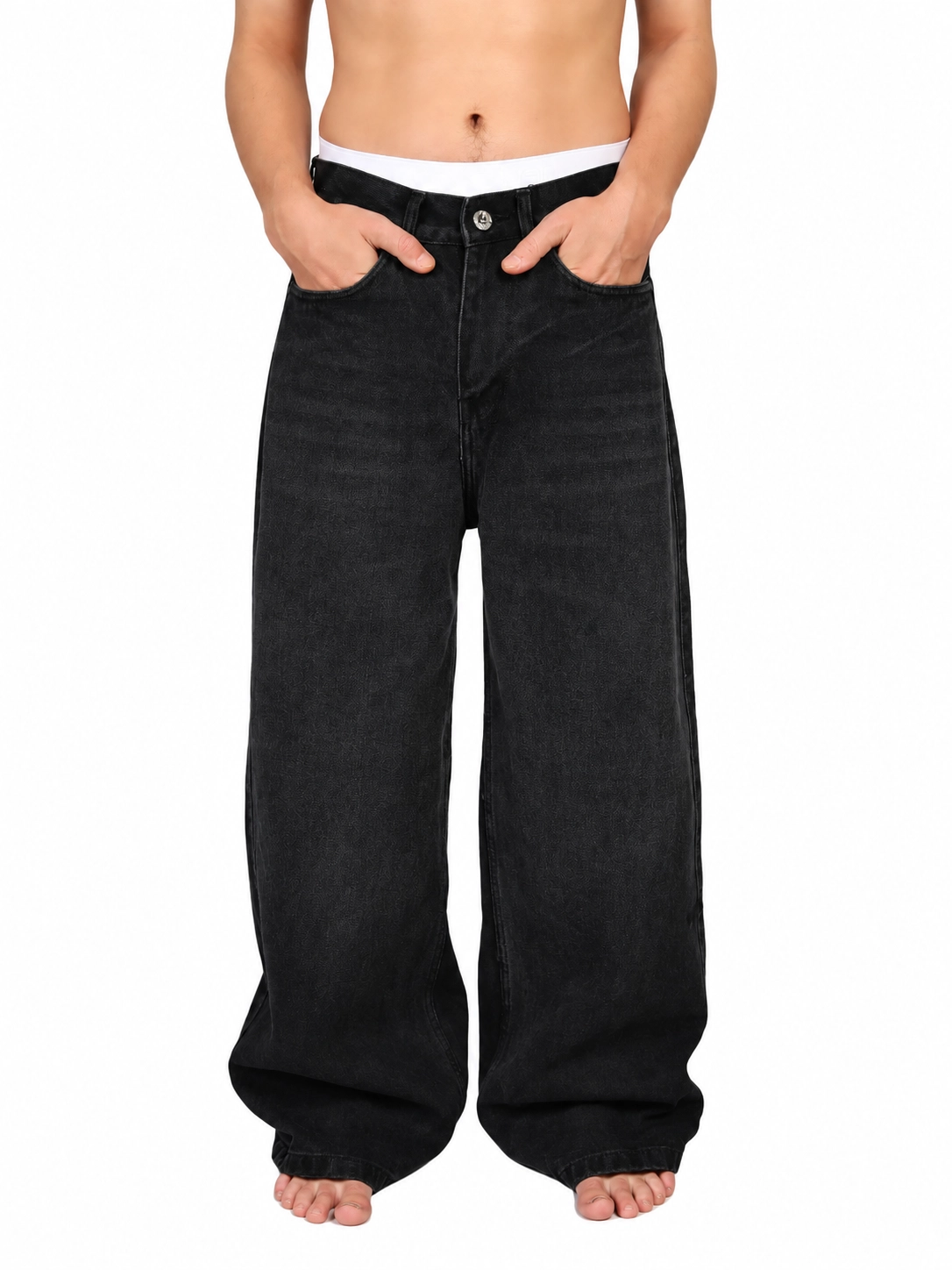 MILD WASH BLACK DENIM