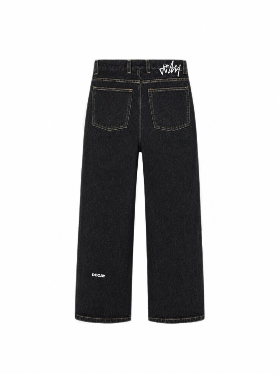 RAW WASH BLACK PANELLED DENIM