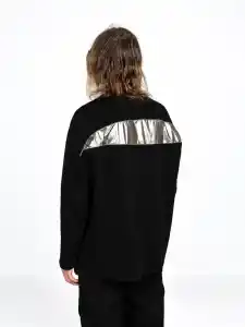 BACKSIDE ZIP TEE BLACK CLR