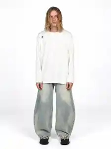 BACKSIDE ZIP TEE WHITE CLR