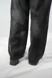 WASHED BLACK WIDE LEG DENIM