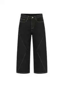 RAW WASH BLACK PANELLED DENIM